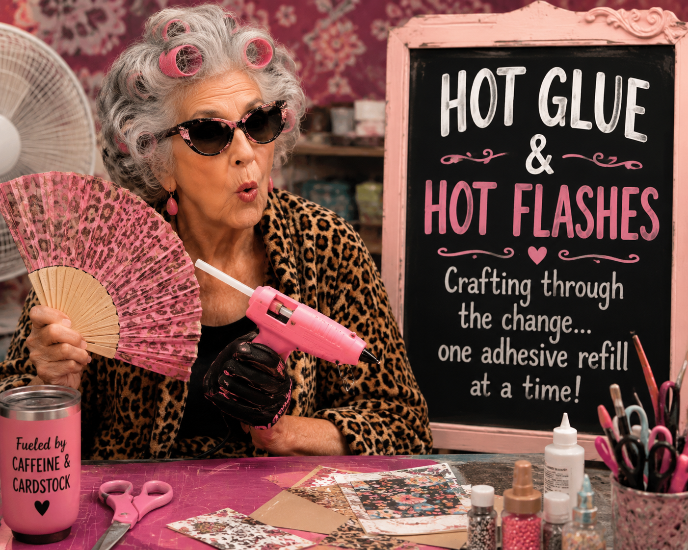 2027 - June 11-13 Hot Glue and Hot Flashes, Crafting through the change… one adhesive refill at a time.